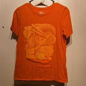 Nike Men's Orange Graphic Short Sleeve Tee